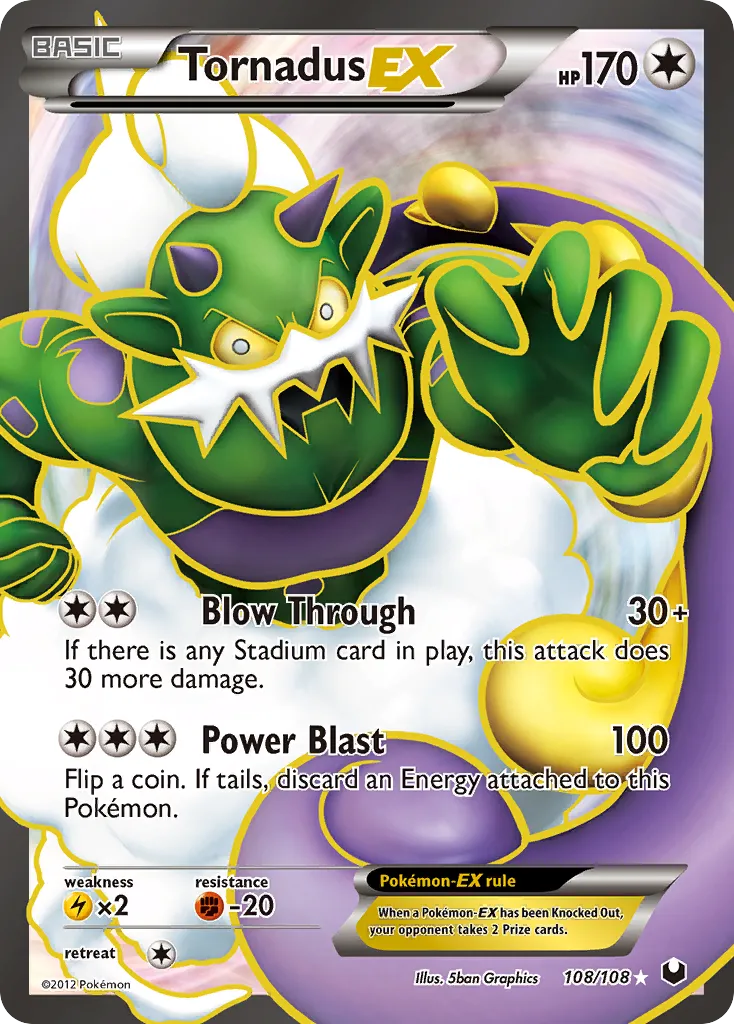 Tornadus EX from Dark Explorers - Pokemon