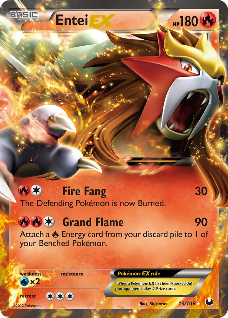 Entei EX — Dark Explorers — Pokemon