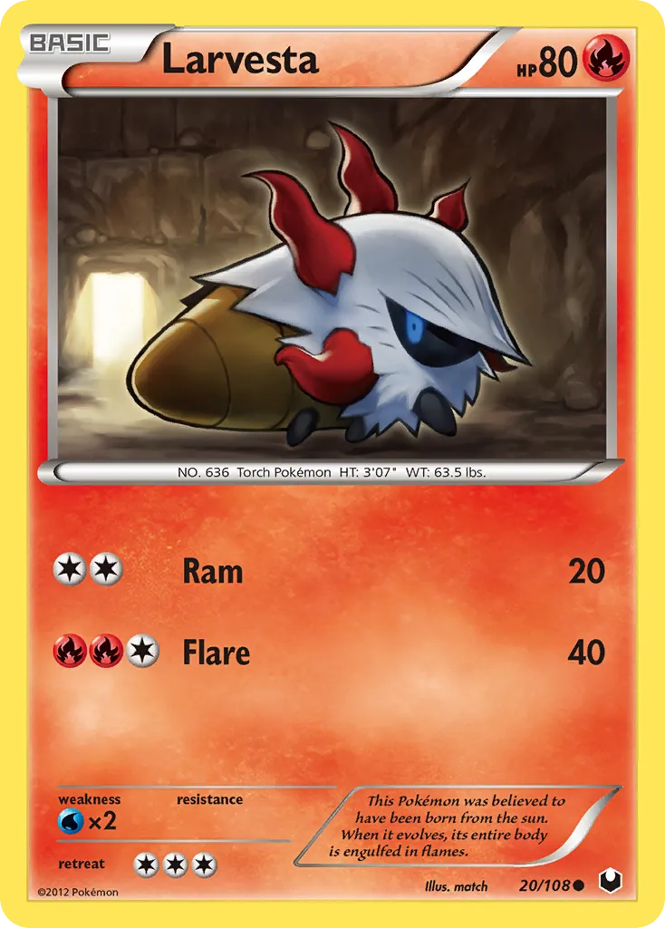 Larvesta — Dark Explorers — Pokémon