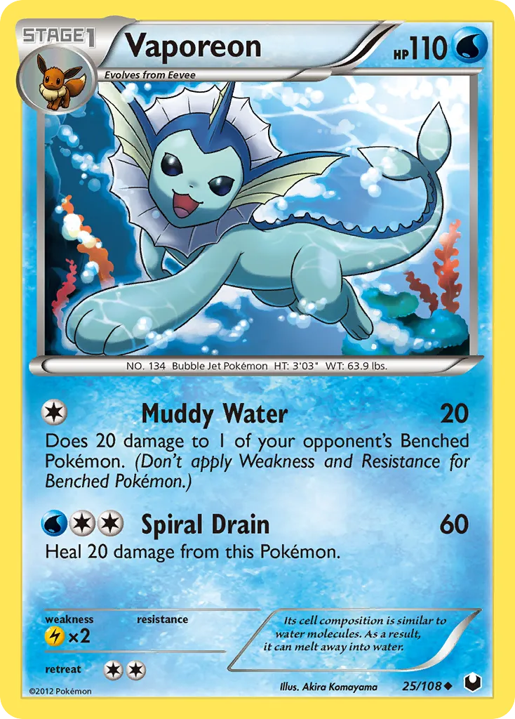 Vaporeon — Dark Explorers — Pokémon
