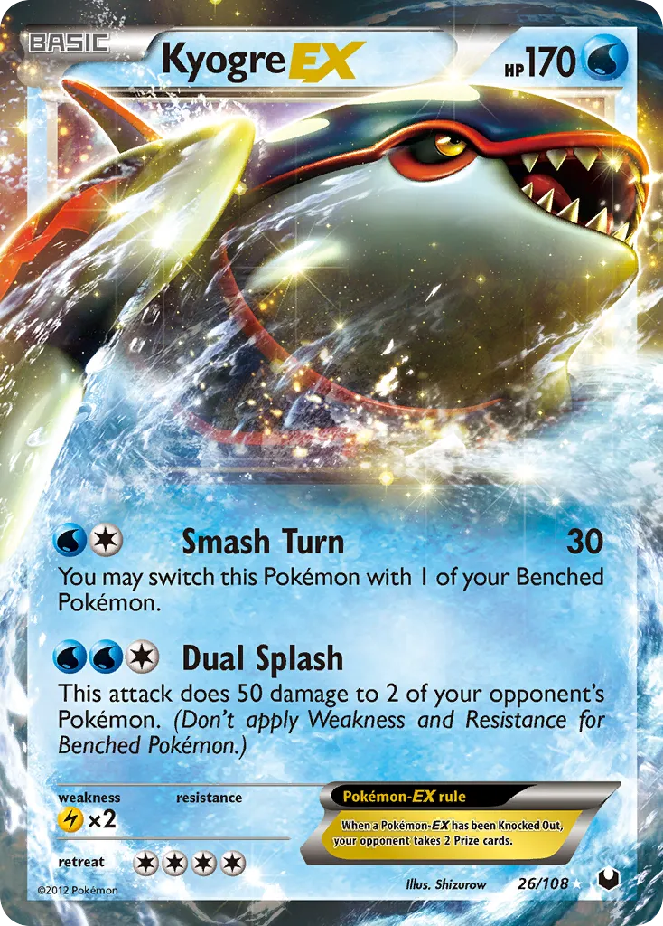Kyogre EX — Dark Explorers — Pokemon
