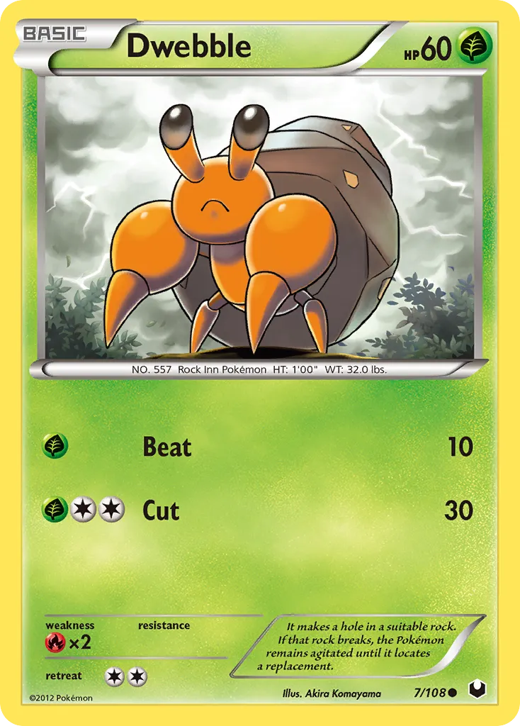 Dwebble — Dark Explorers — Pokémon