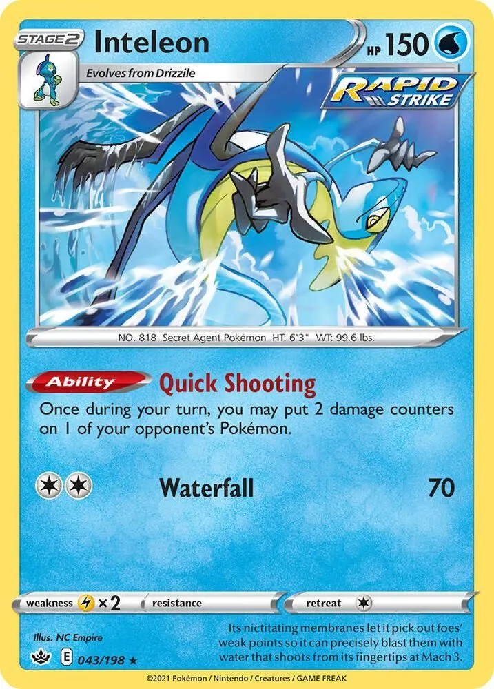 Inteleon — Deck Exclusives — Pokemon