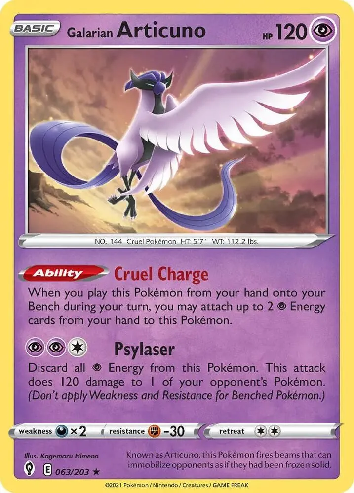 Galarian Articuno — Deck Exclusives — Pokémon