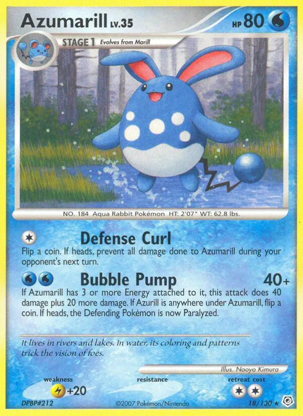 Azumarill Lv.35 — Diamond and Pearl — Pokémon