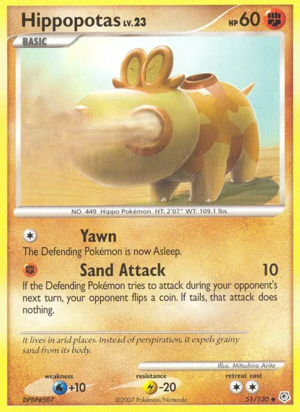 Hippopotas Lv.23 — Diamond and Pearl — Pokémon