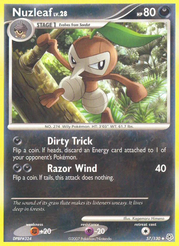 Pifeuil Lv.28 — Diamond and Pearl — Pokémon