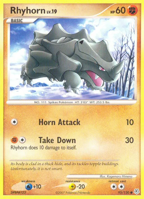 Rhinocorne Lv.19 — Diamond and Pearl — Pokémon