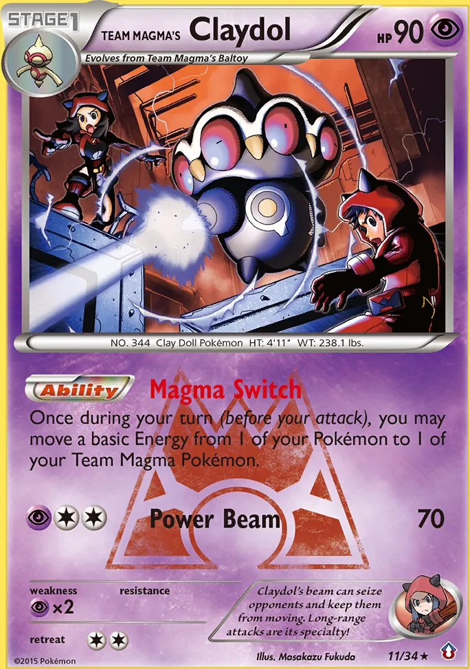 Team Magma's Claydol — Double Crisis — Pokémon