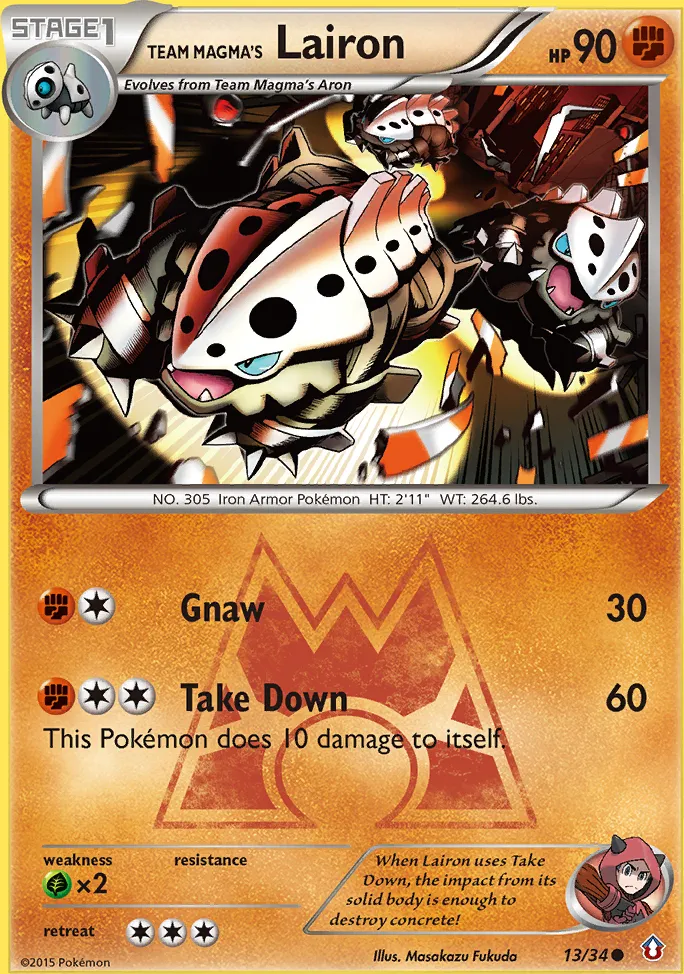 Team Magma's Lairon — Double Crisis — Pokémon