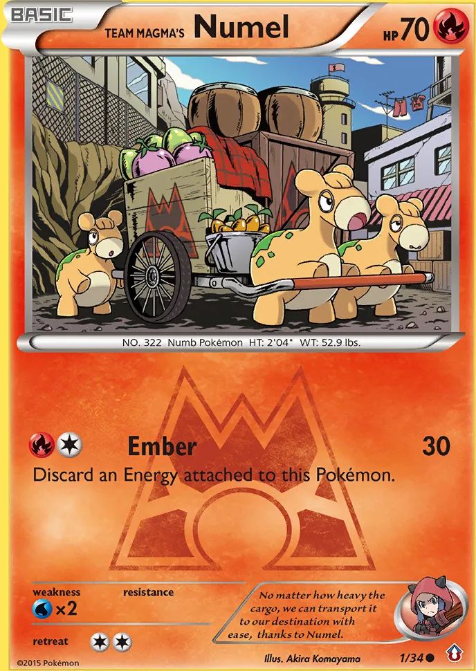 Team Magma's Numel — Double Crisis — Pokemon
