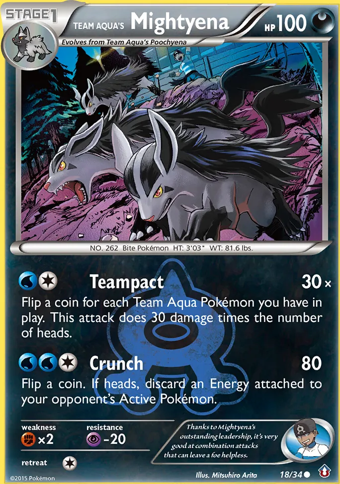 Team Aqua's Mightyena — Double Crisis — Pokémon
