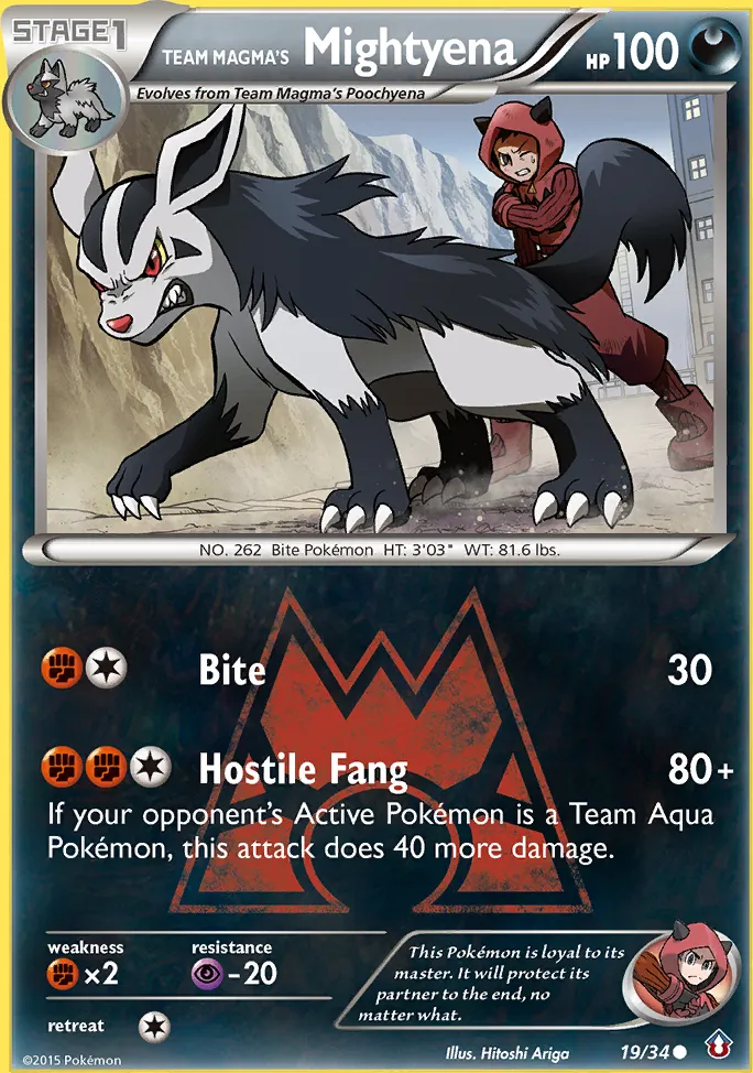 Team Magma's Mightyena — Double Crisis — Pokemon