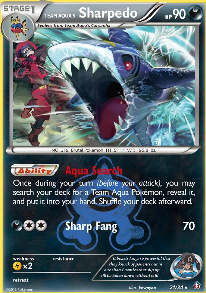 Team Aqua's Sharpedo — Double Crisis — Pokémon