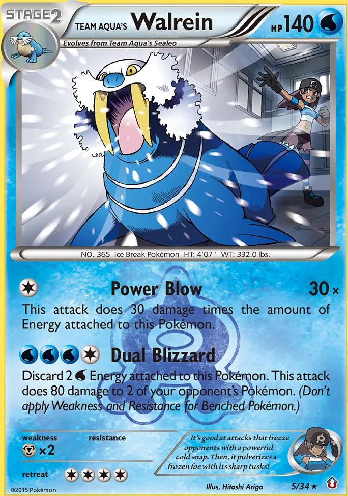 Team Aqua's Walrein — Double Crisis — Pokemon