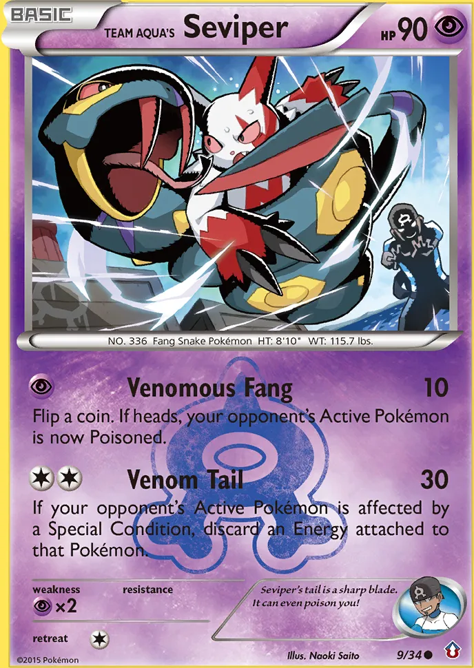 Team Aqua's Seviper — Double Crisis — Pokémon