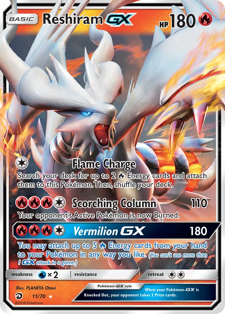 Reshiram GX — Dragon Majesty — Pokemon