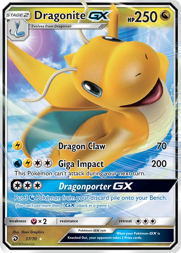 Dragonite GX — Dragon Majesty — Pokémon