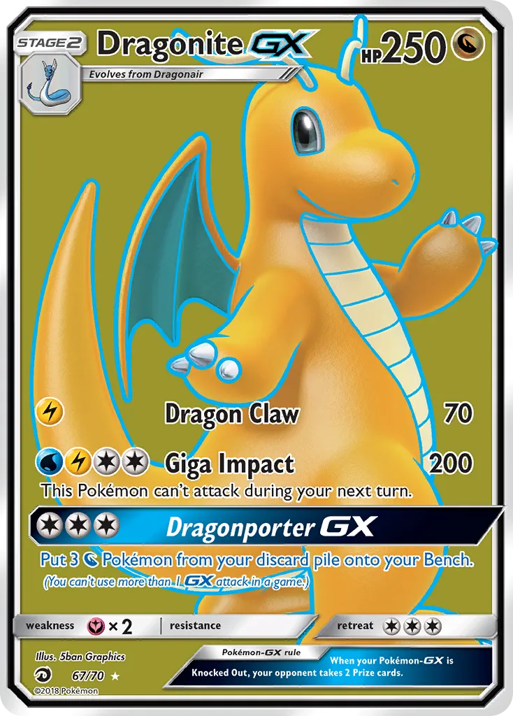 Dragonite GX — Dragon Majesty — Pokémon