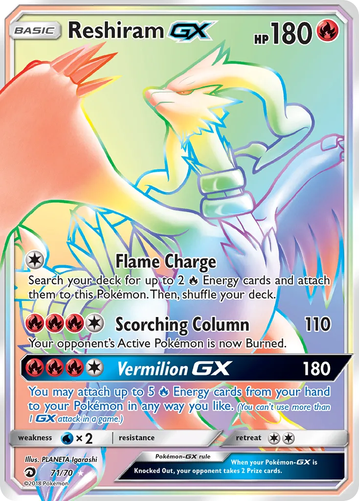 Reshiram GX — Dragon Majesty — Pokémon