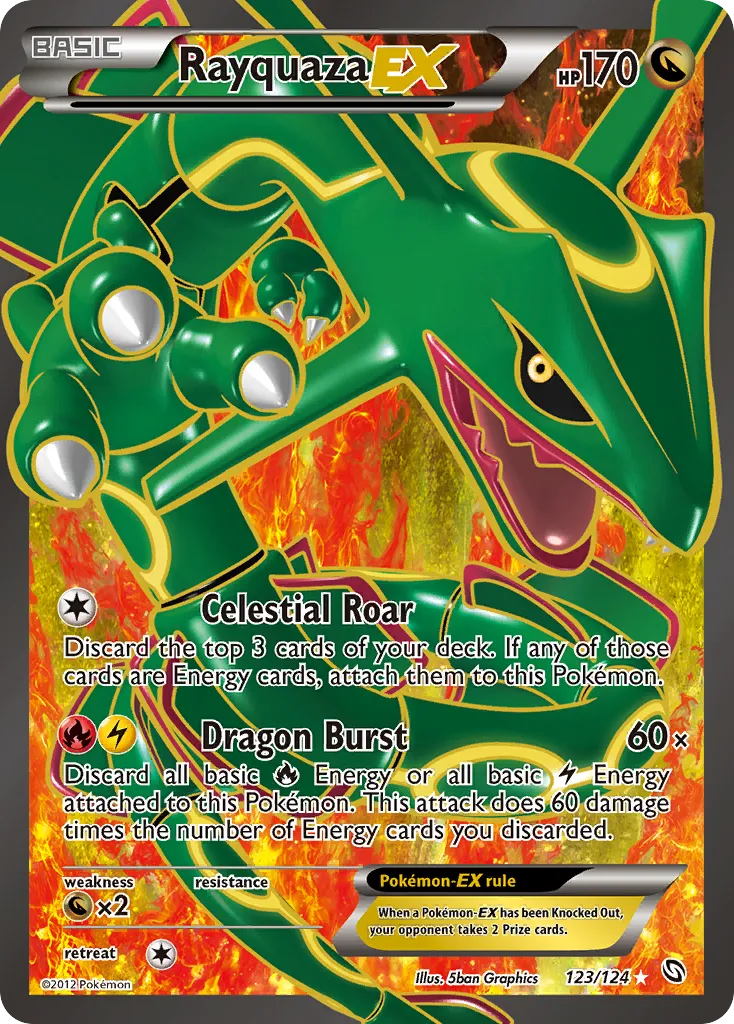 Rayquaza EX from Dragons Exalted - Pokemon