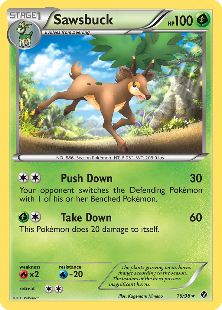 Sawsbuck — Emerging Powers — Pokémon