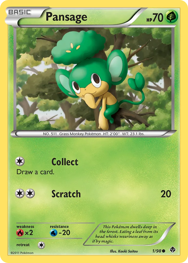 Pansage — Emerging Powers — Pokémon