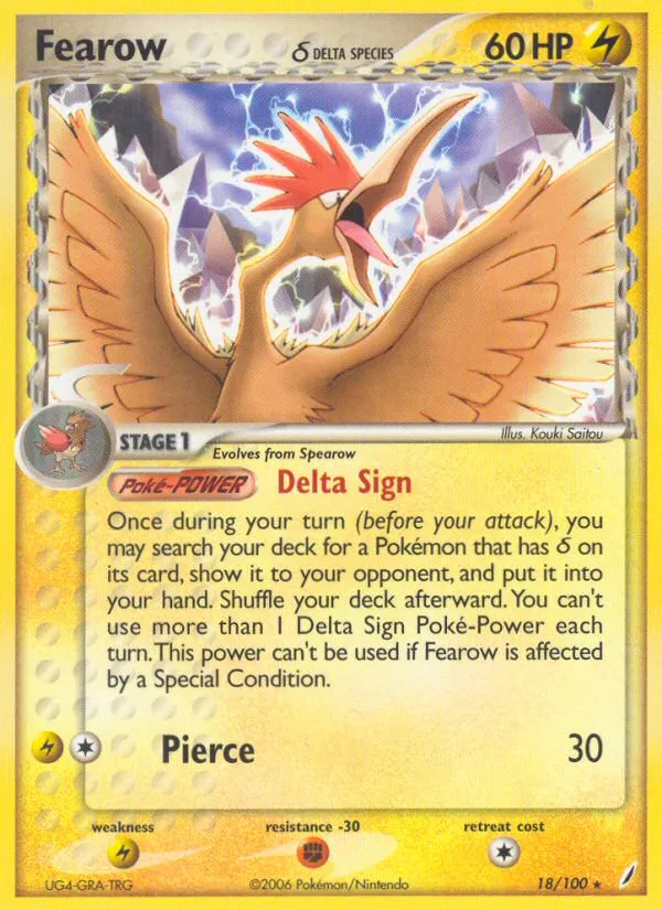Fearow — EX Crystal Guardians — Pokemon