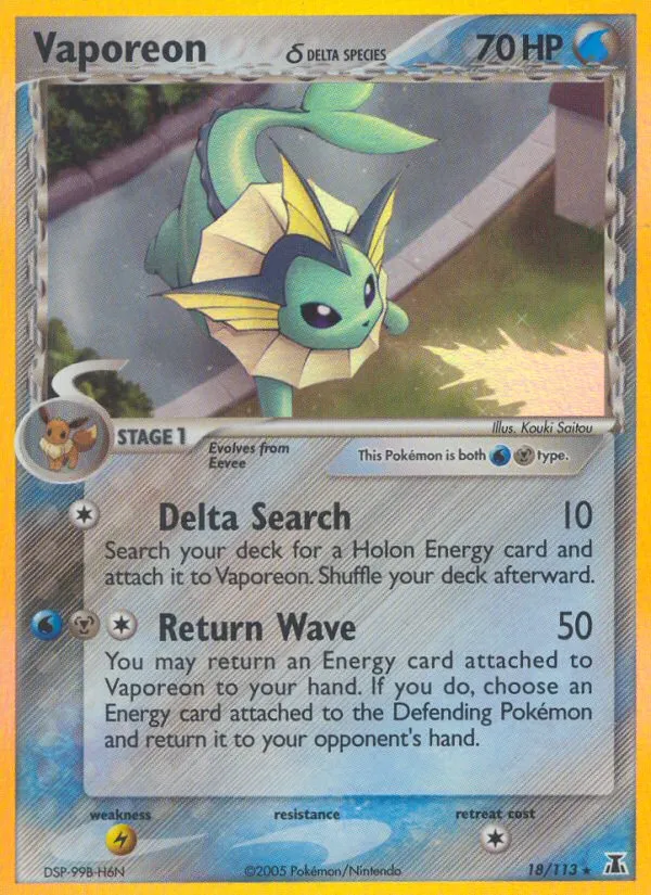 Vaporeon — EX Delta Species — Pokemon