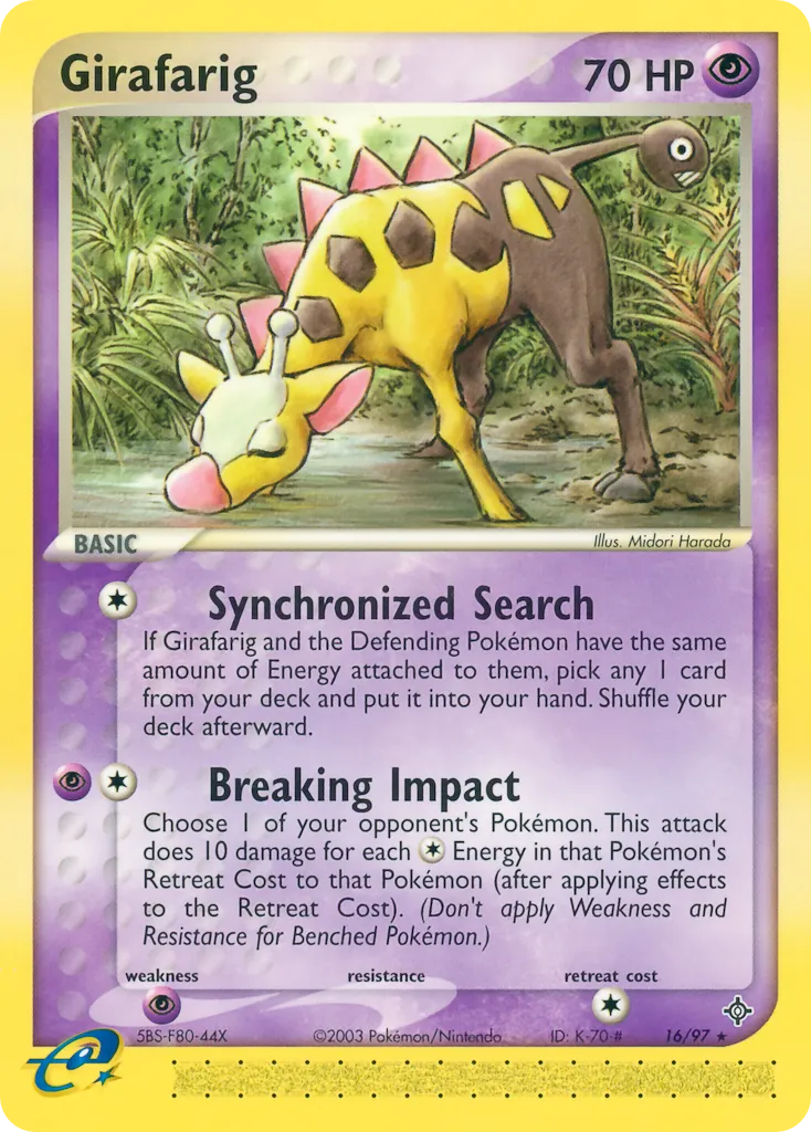 Girafarig from EX Dragon - Pokemon
