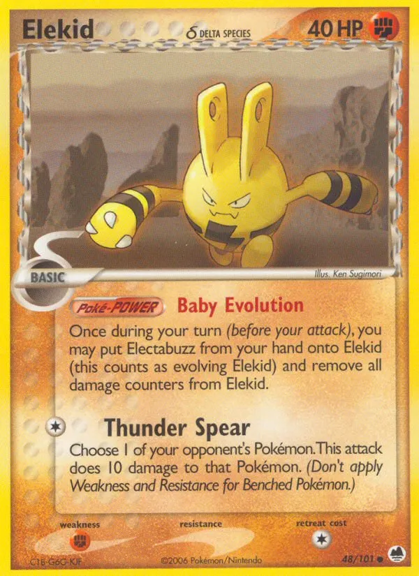 Elekid — EX Dragon Frontiers — Pokemon