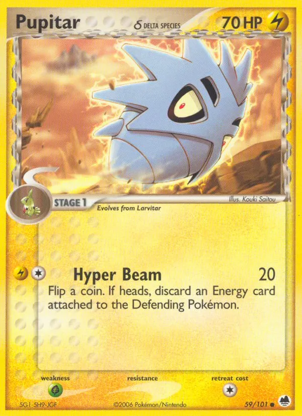 Pupitar — EX Dragon Frontiers — Pokémon