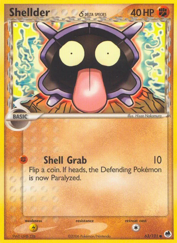 Shellder — EX Dragon Frontiers — Pokémon