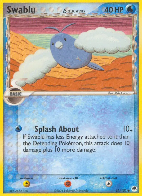 Swablu from EX Dragon Frontiers - Pokemon