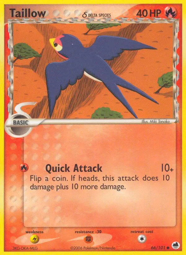 Taillow — EX Dragon Frontiers — Pokémon