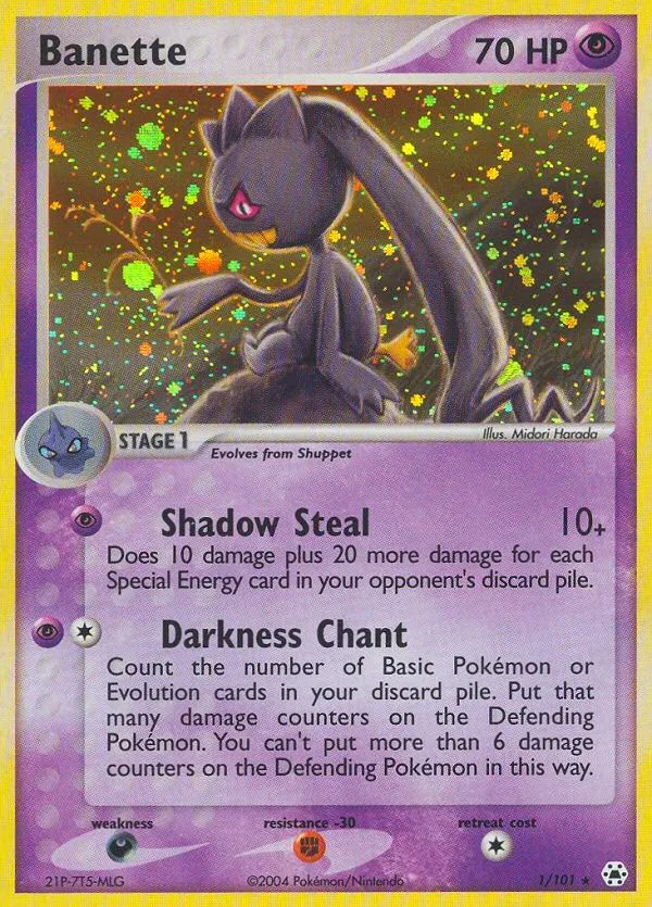 Banette — EX Hidden Legends — Pokémon