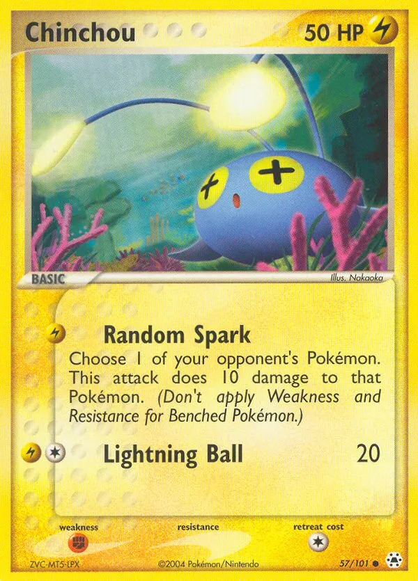 Chinchou — EX Hidden Legends — Pokemon