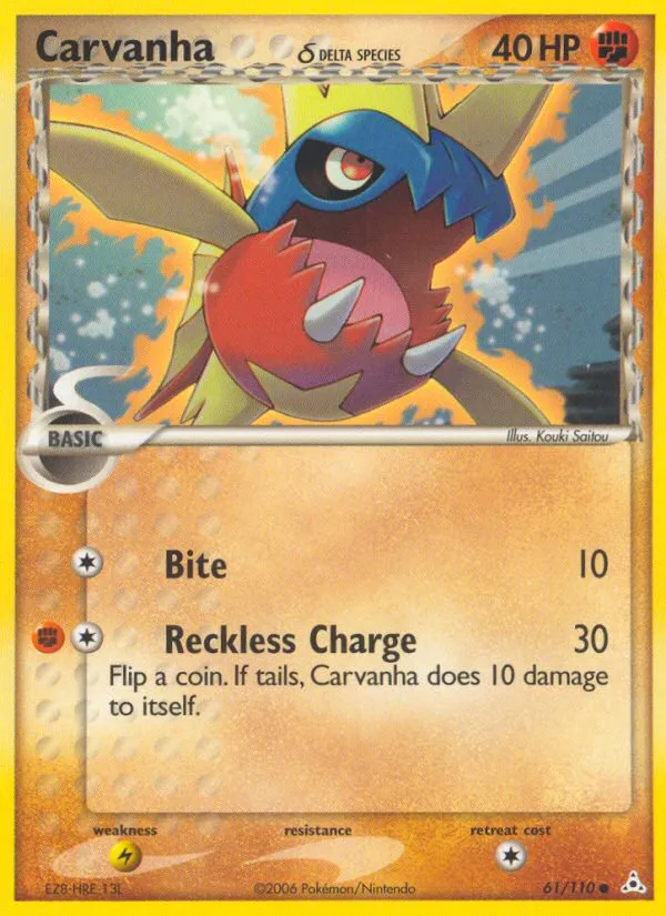 Carvanha — EX Holon Phantoms — Pokemon