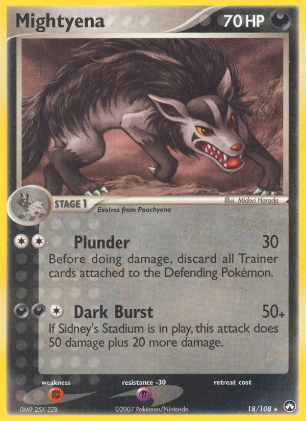 Mightyena — EX Power Keepers — Pokemon