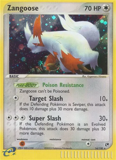 Zangoose — EX Sandstorm — Pokémon