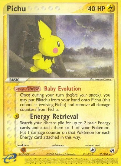 Pichu — EX Sandstorm — Pokémon