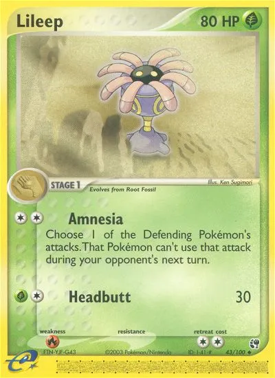Lileep — EX Sandstorm — Pokémon
