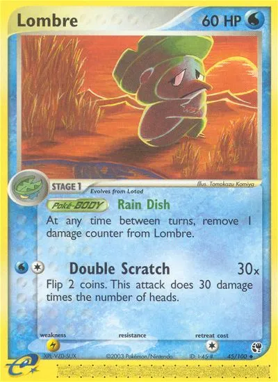 Lombre — EX Sandstorm — Pokémon