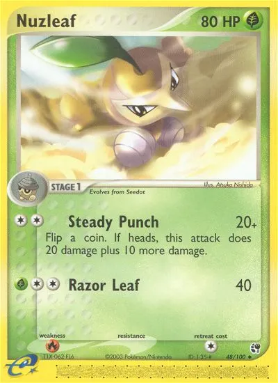 Nuzleaf — EX Sandstorm — Pokémon