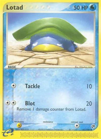 Lotad — EX Sandstorm — Pokemon