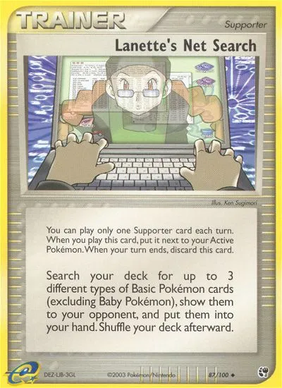 Lanette's Net Search — EX Sandstorm — Pokémon
