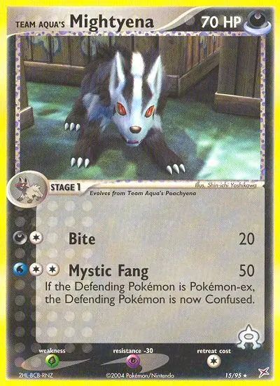 Team Aqua's Mightyena — EX Team Magma vs Team Aqua — Pokémon