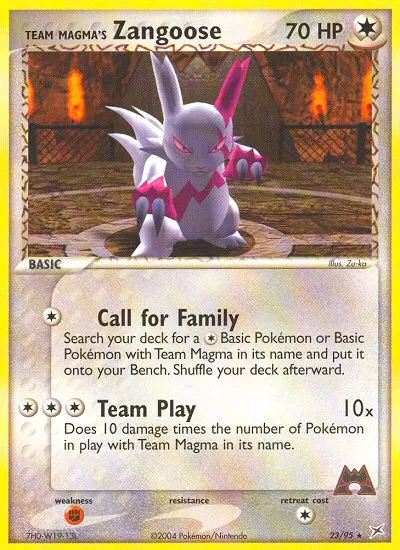 Team Magma's Zangoose — EX Team Magma vs Team Aqua — Pokemon