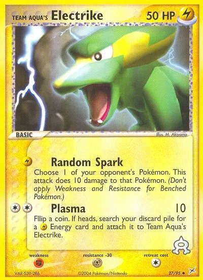 Team Aqua's Electrike — EX Team Magma vs Team Aqua — Pokemon