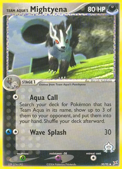 Team Aqua's Mightyena — EX Team Magma vs Team Aqua — Pokémon